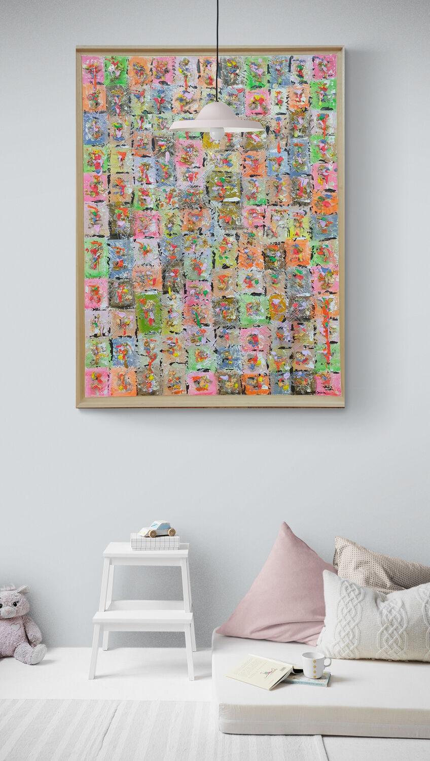 Pureté Dimensions : 80×100 cm Caisse américaine : bois Peinture acrylique 950 €