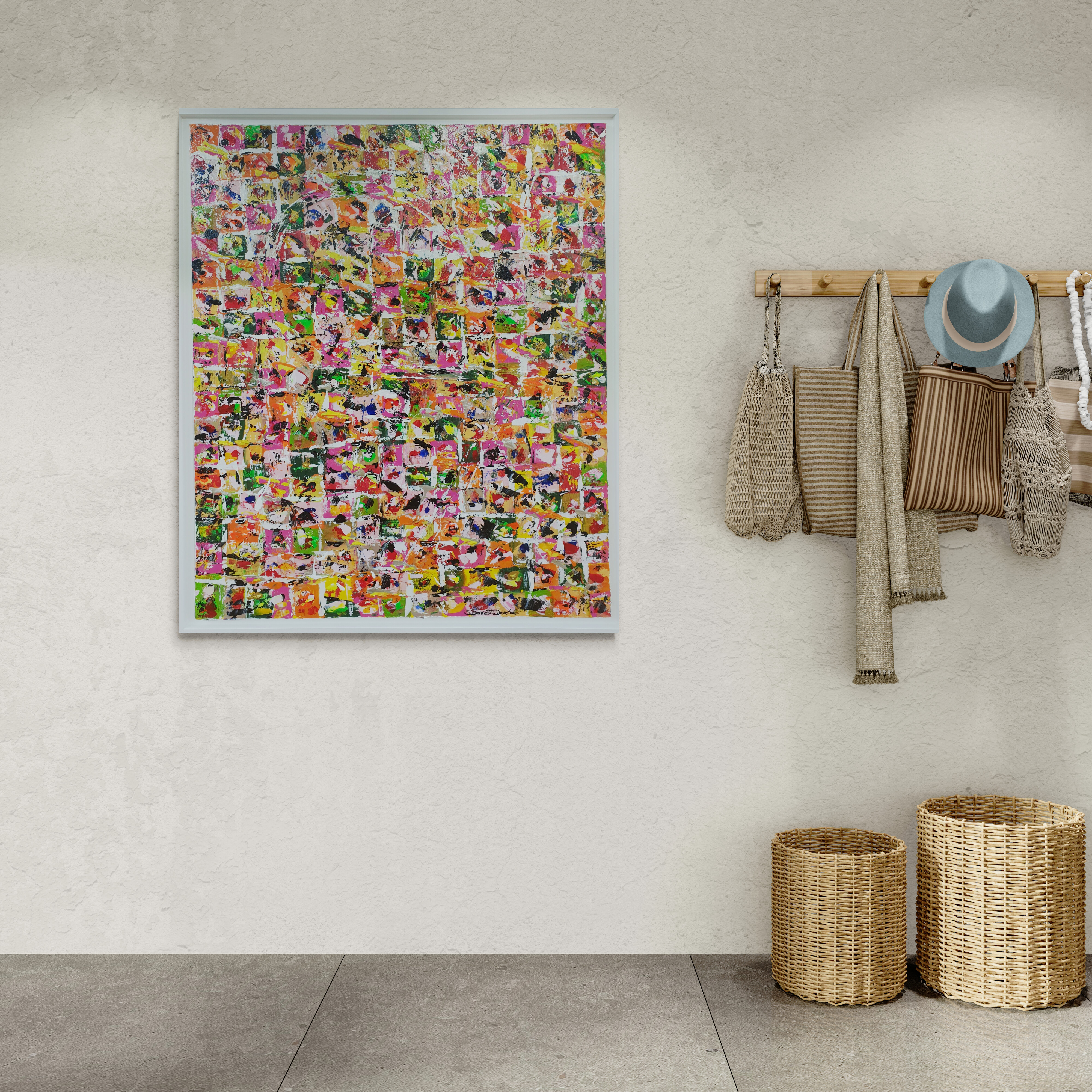 Transparence 80x100 cm Caisse américaine : blanche Peinture acrylique, 950 €