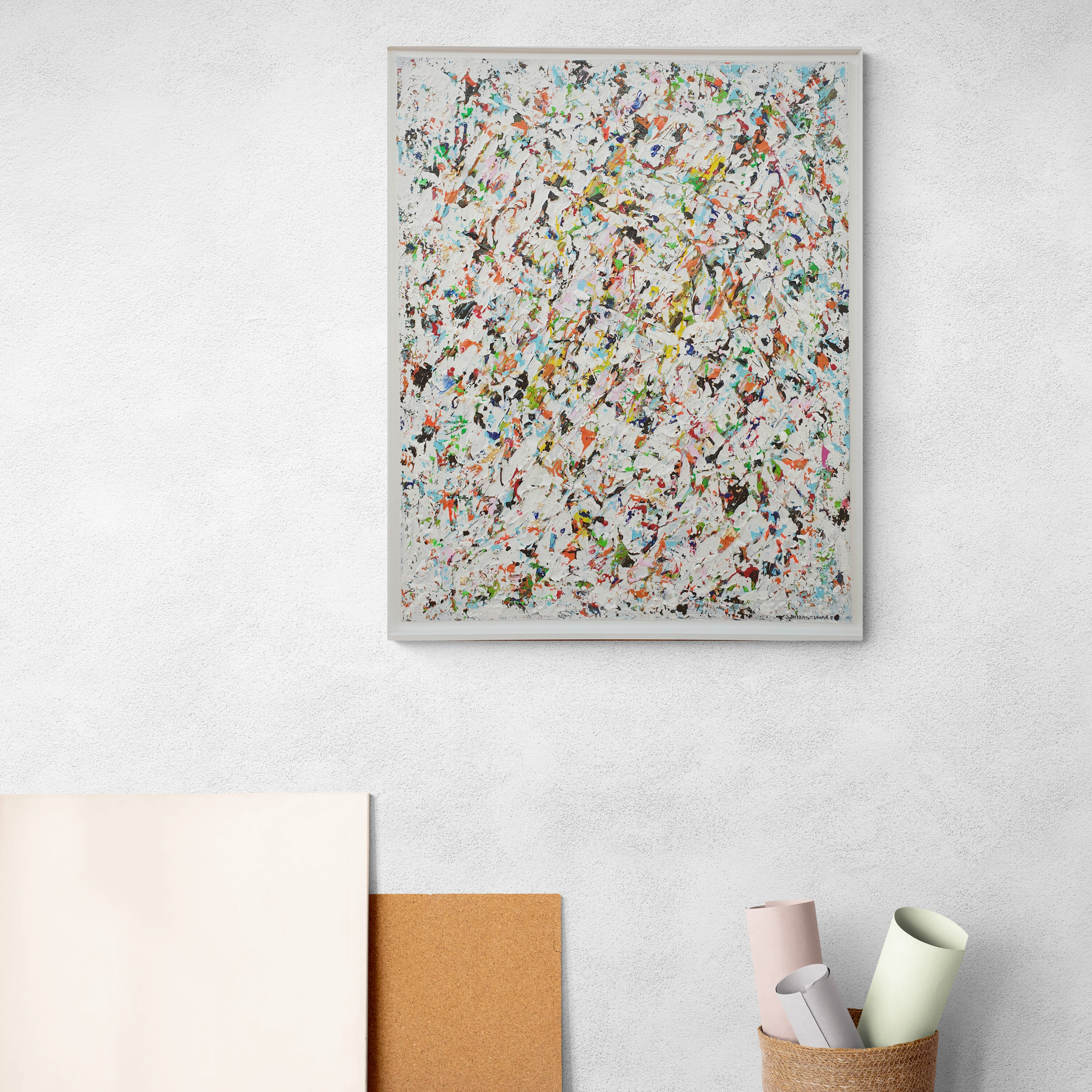 Chic 80x100 cm Peinture acrylique Caisse américaine : blanche, 950 €